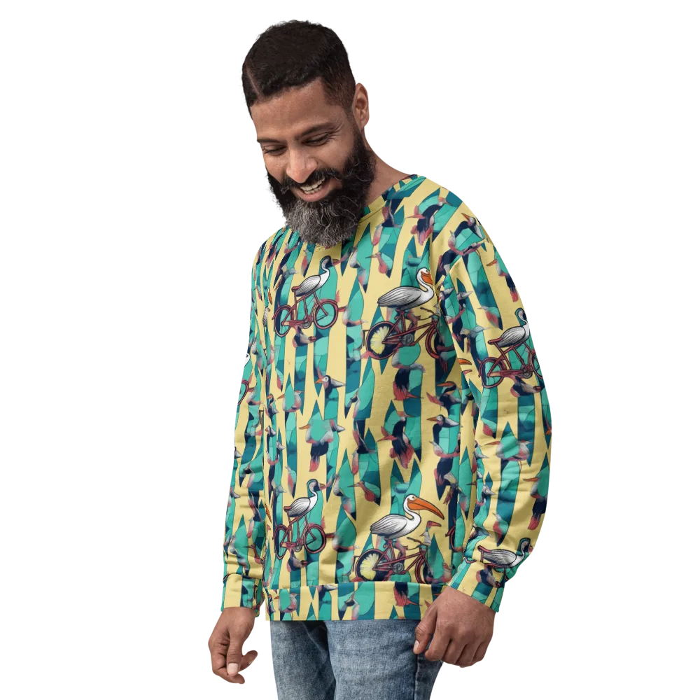 Teal Wings on Sweatshirt — Left Front
