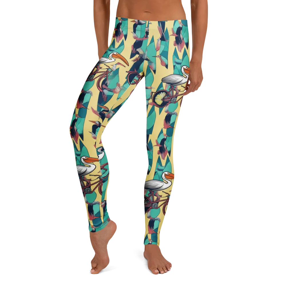 Teal Wings on Leggings — Front