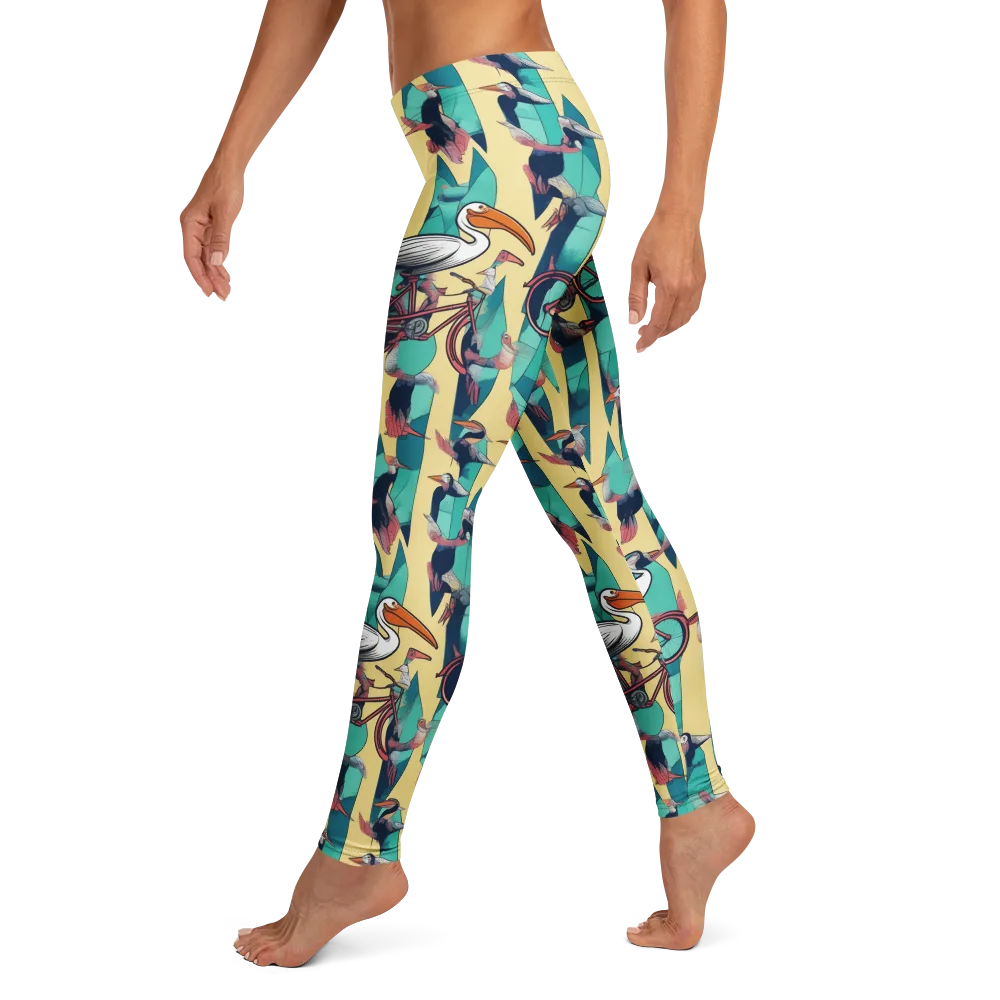 Teal Wings on Leggings — Left