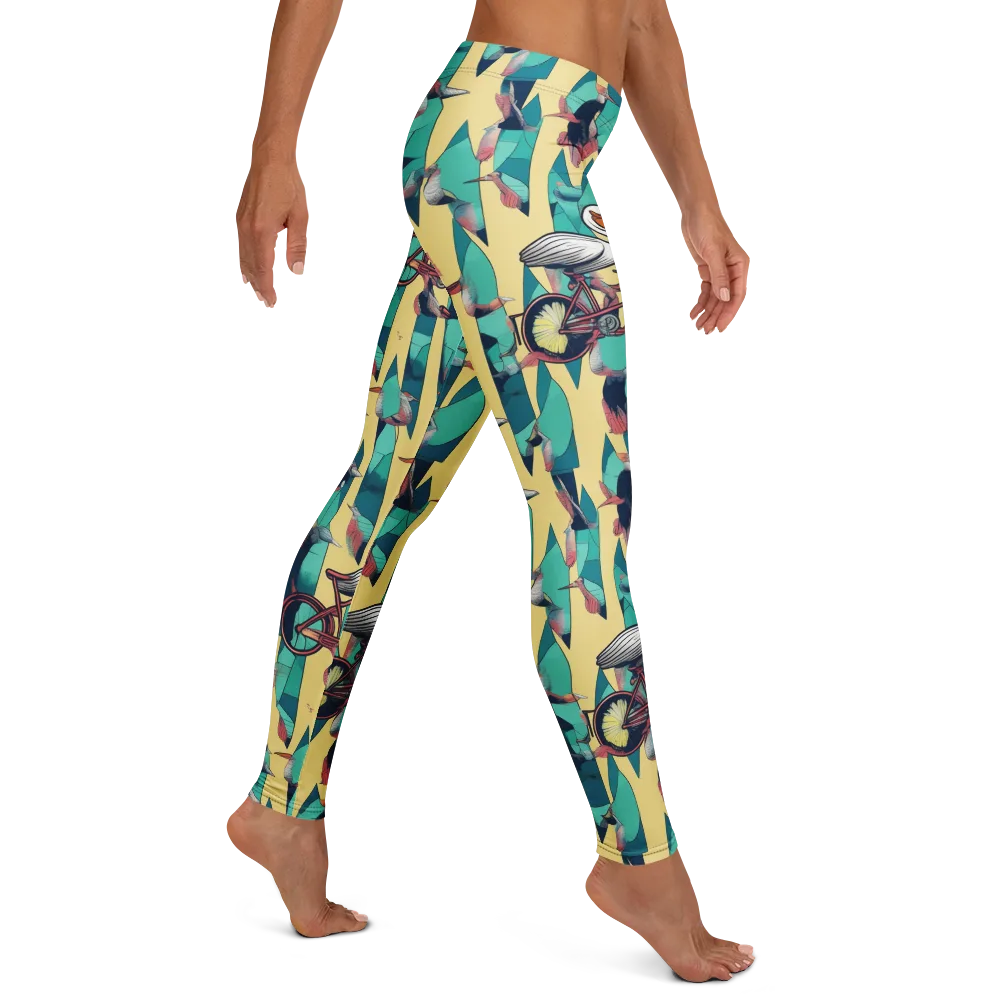 Teal Wings on Leggings — Right