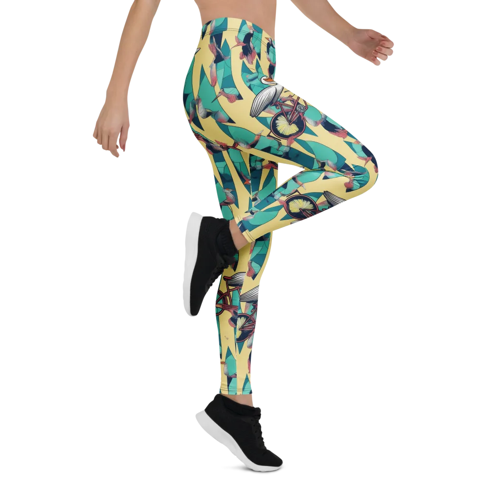 Teal Wings on Leggings — Right