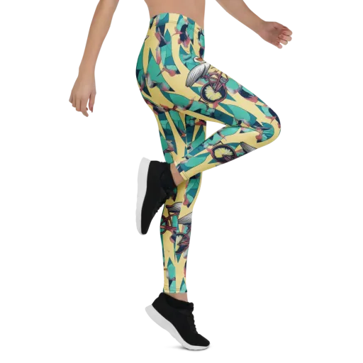 Teal Wings on a Leggings