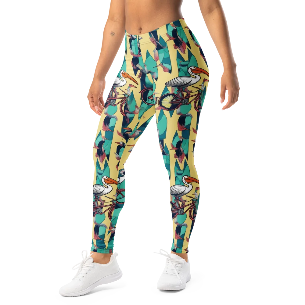 Teal Wings on Leggings — Left Front