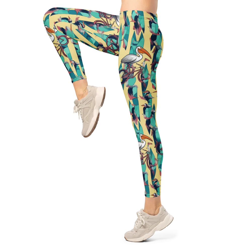 Teal Wings on Leggings — Left