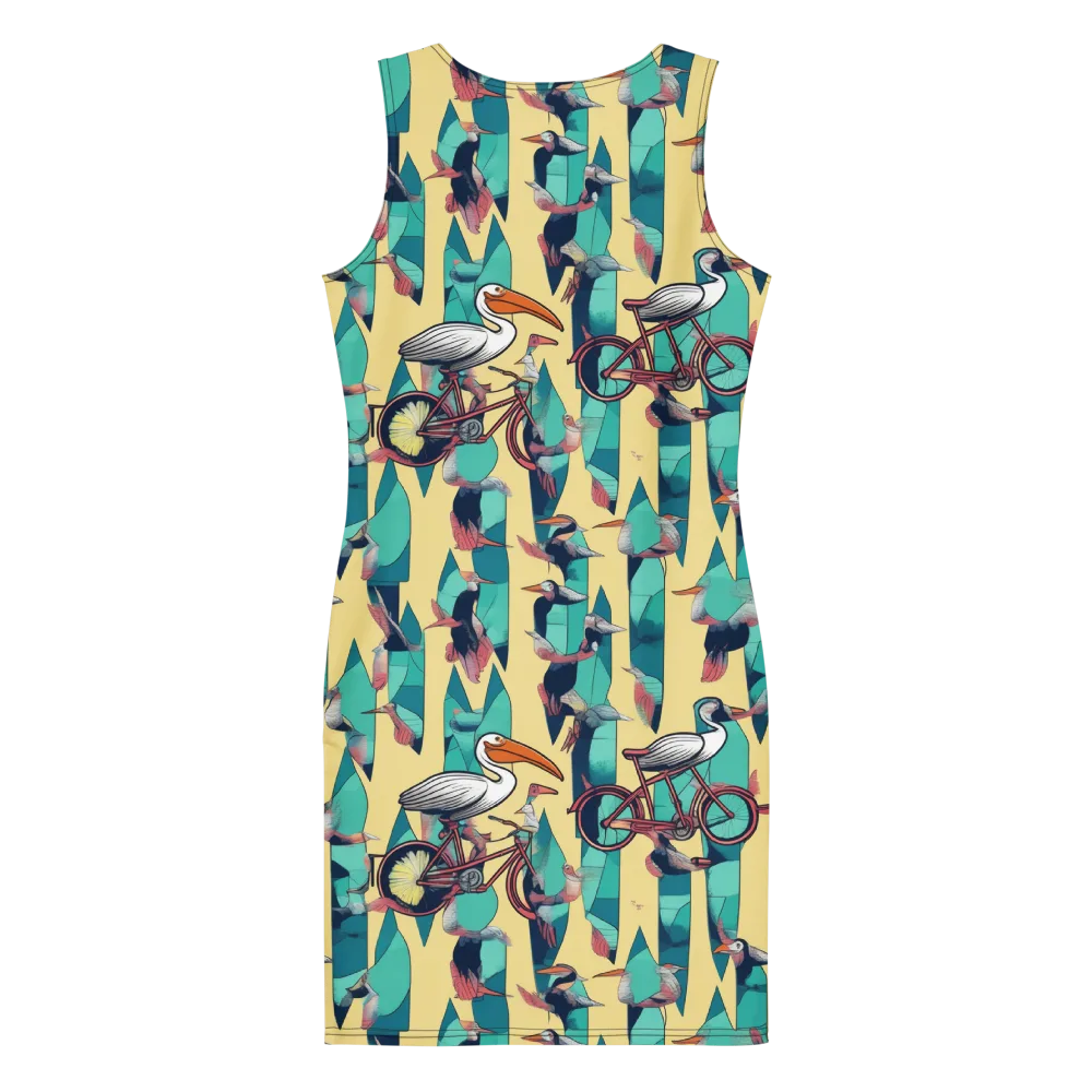 Teal Wings on Bodycon Dress — Back
