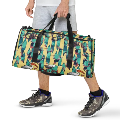 Teal Wings on a Duffle Bag