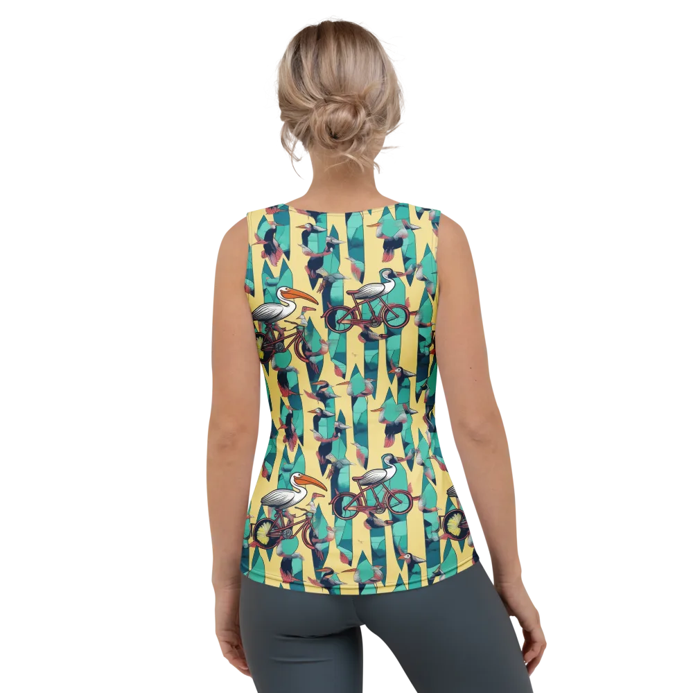 Teal Wings on Women's Tank Top — Back