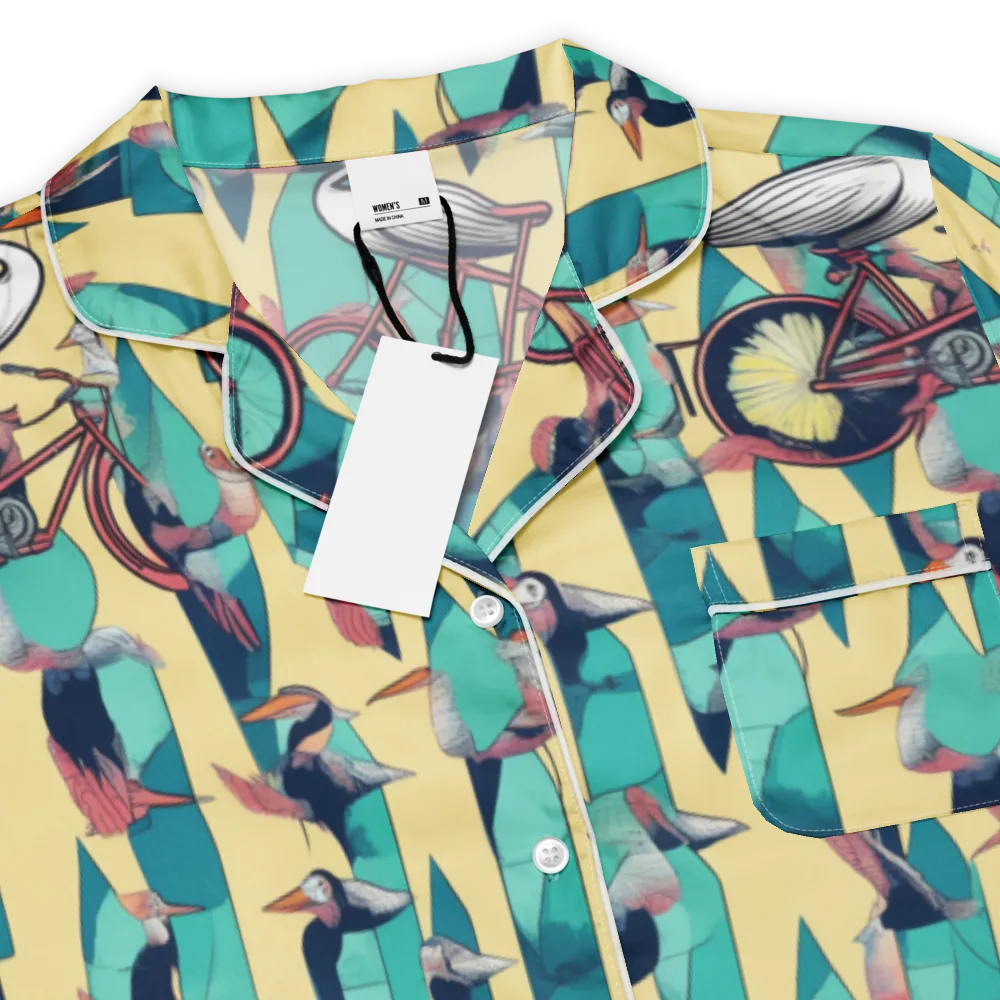 Teal Wings on Women's Short Sleeve Pajama Top — Product details