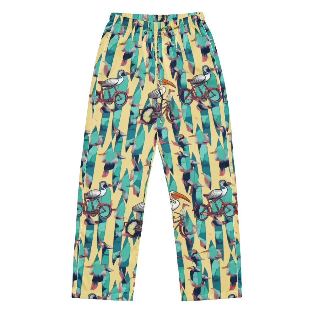 Teal Wings on Women's Pajama Pants — Front