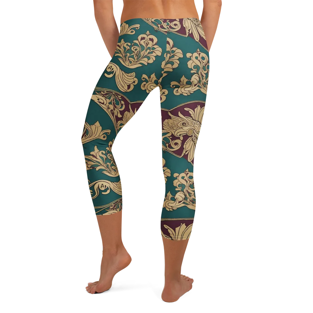 Peacock Reliquary on Capri Leggings — Back