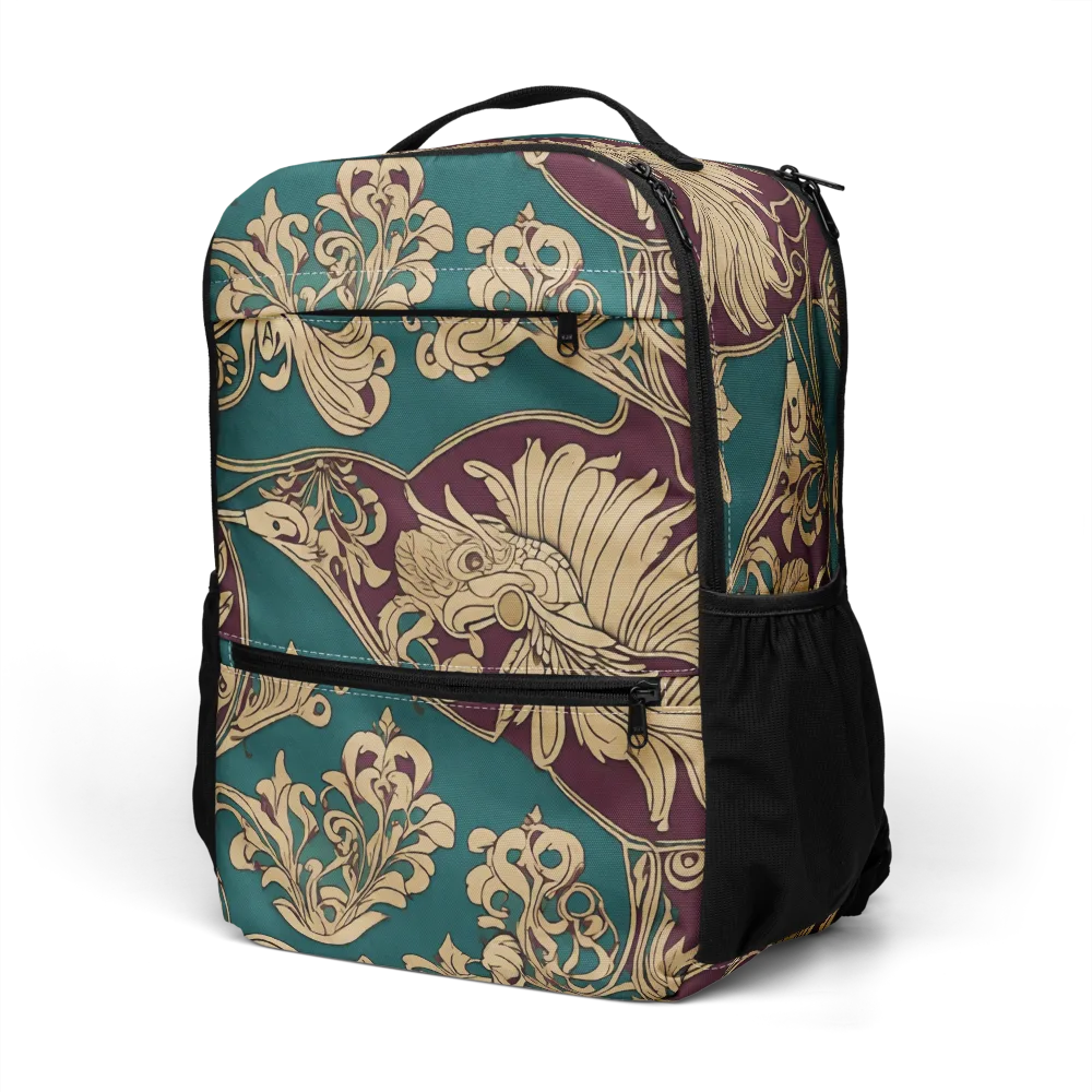 Peacock Reliquary on Utility Backpack — Left Front