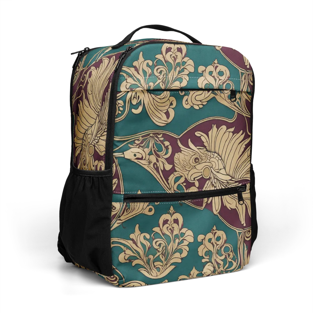 Peacock Reliquary on Utility Backpack — Right Front