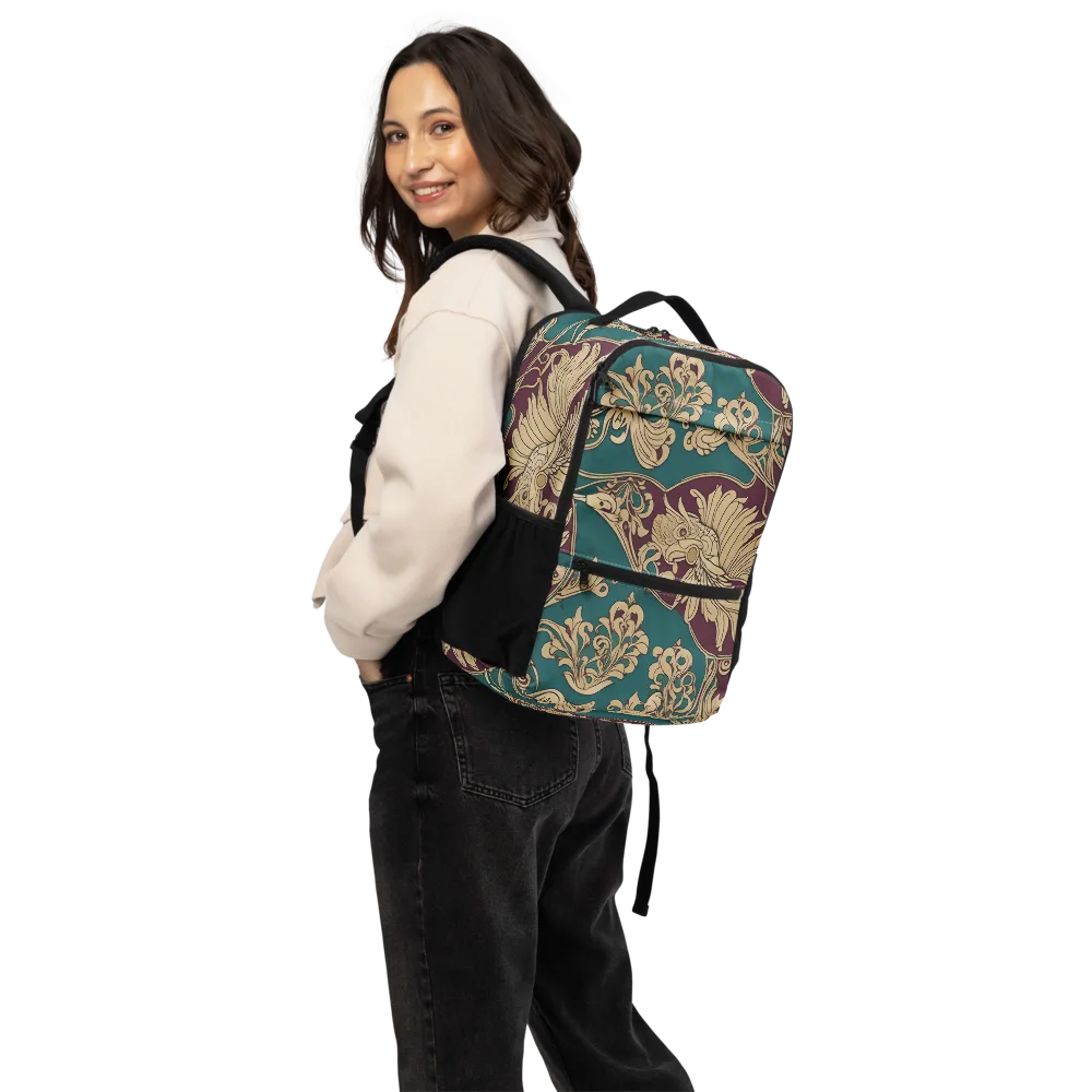 Peacock Reliquary on Utility Backpack — Back