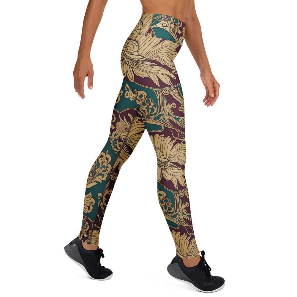 Peacock Reliquary on Yoga Leggings — Right