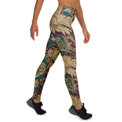Peacock Reliquary on a Yoga Leggings