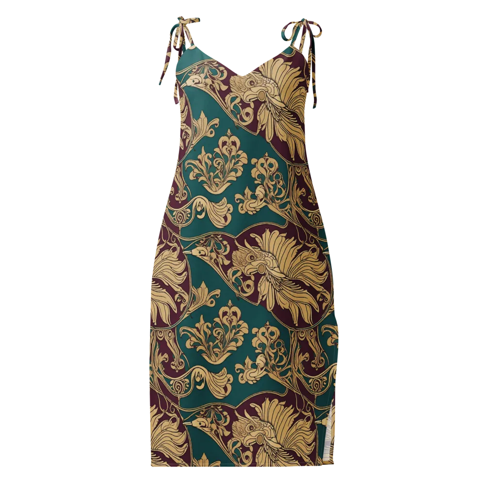 Peacock Reliquary on Slip Dress — Front