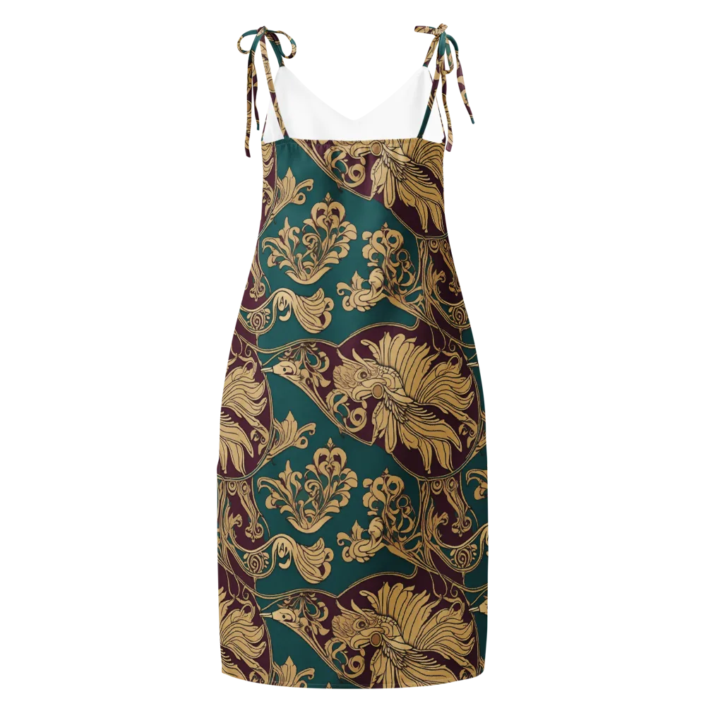 Peacock Reliquary on Slip Dress — Back