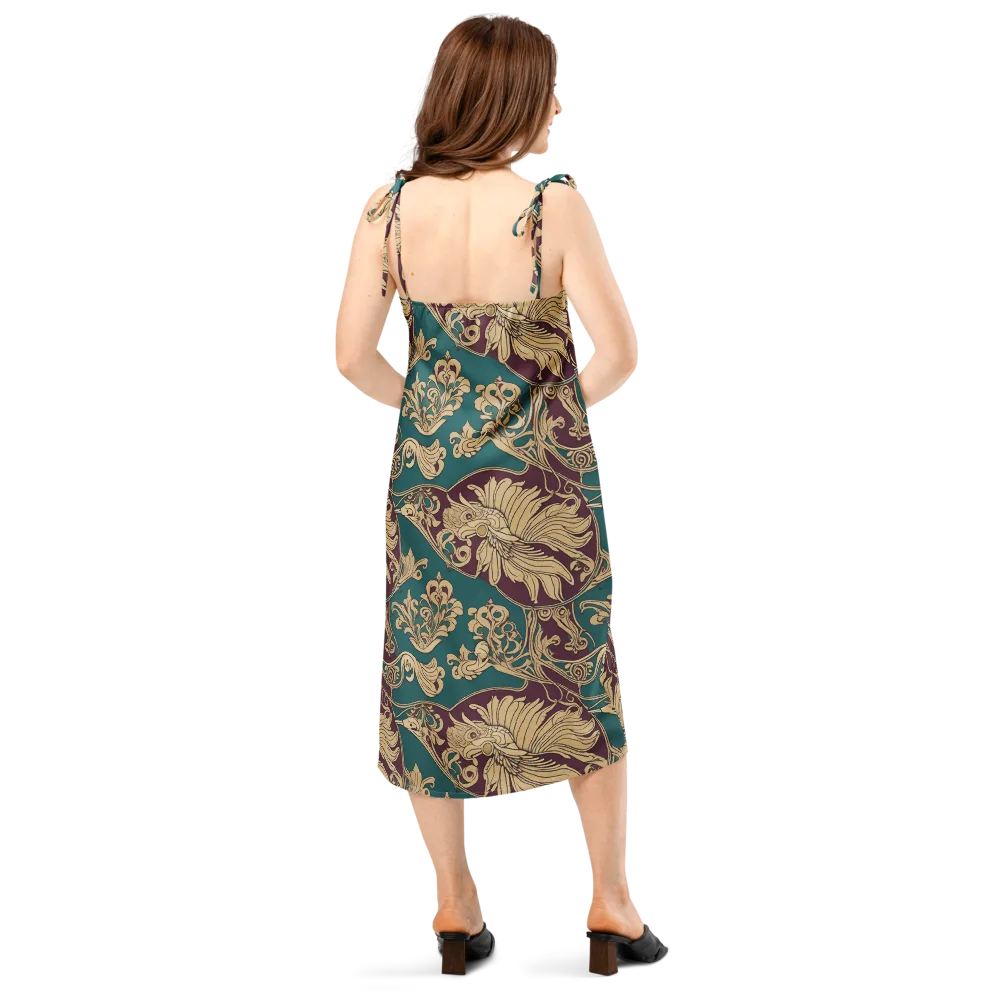 Peacock Reliquary on Slip Dress — Back
