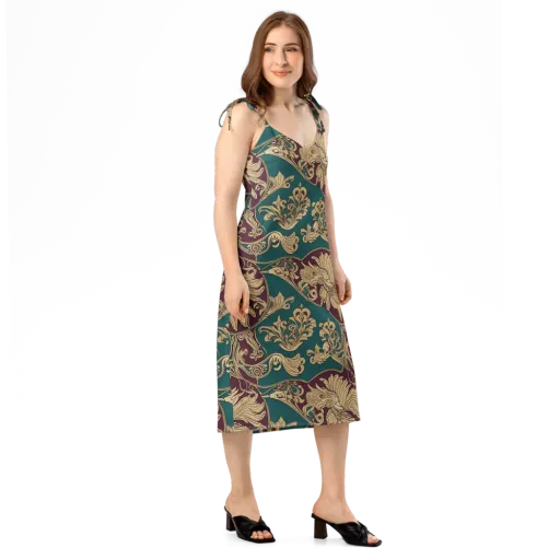 Peacock Reliquary on a Slip Dress