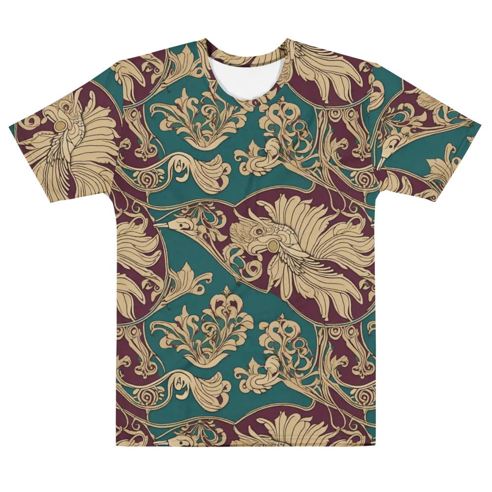 Peacock Reliquary on Men's Cotton Crew Neck T-Shirt — Front