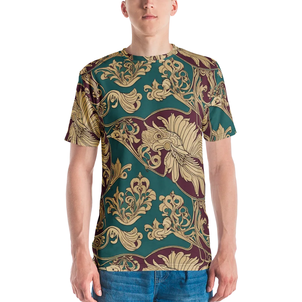 Peacock Reliquary on Men's Crew Neck T-Shirt — Front