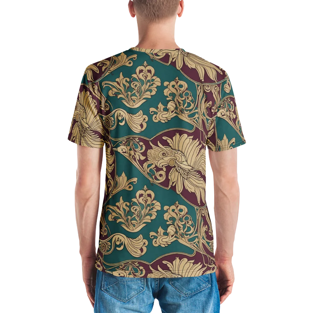 Peacock Reliquary on Men's Crew Neck T-Shirt — Back