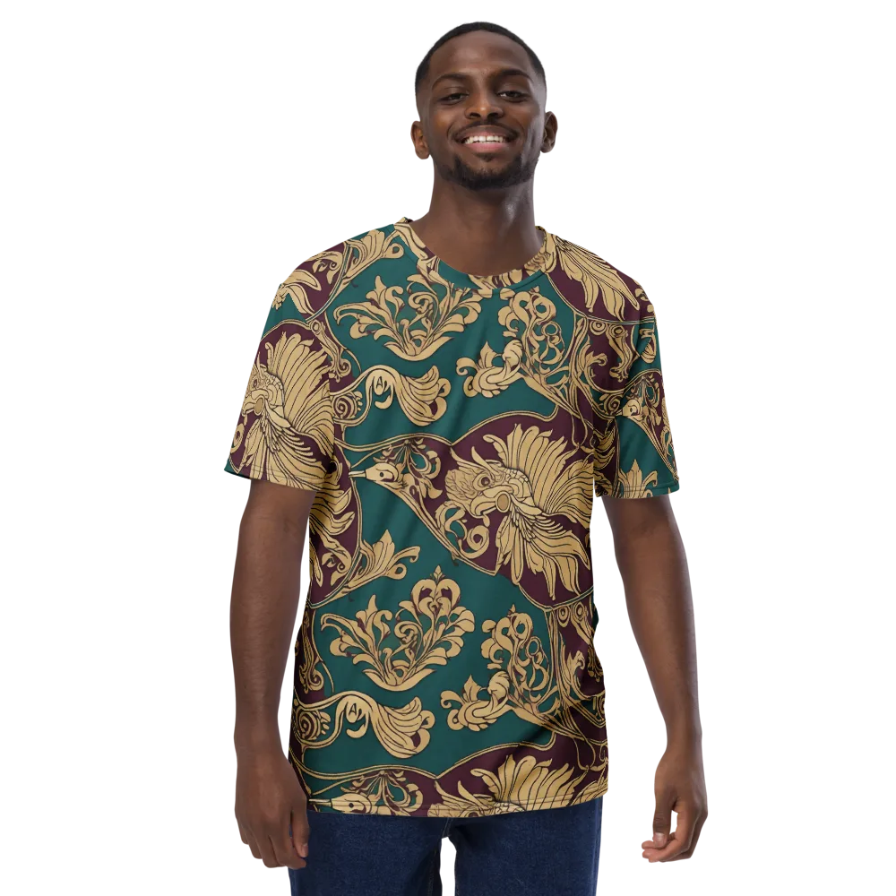 Peacock Reliquary on Men's Crew Neck T-Shirt — Front