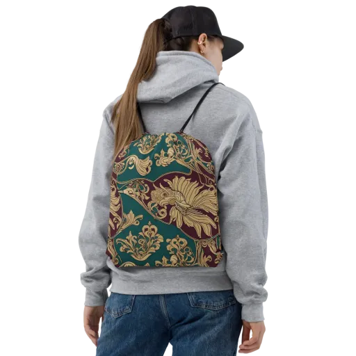 Peacock Reliquary on a Drawstring Bag