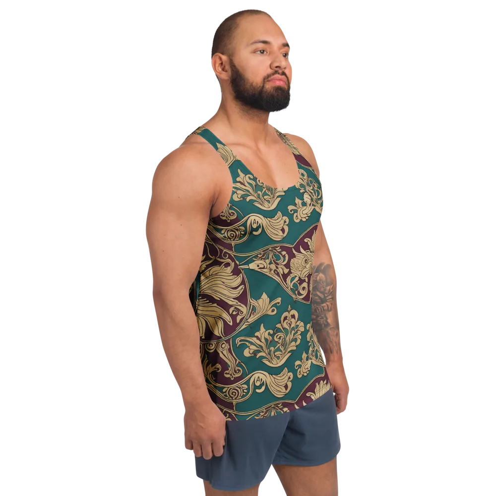 Peacock Reliquary on Men's Tank Top — Right Front
