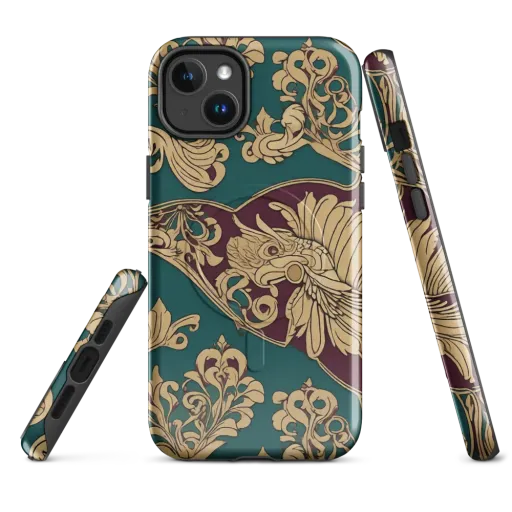 Peacock Reliquary on a MagSafe Tough Case for iPhone®