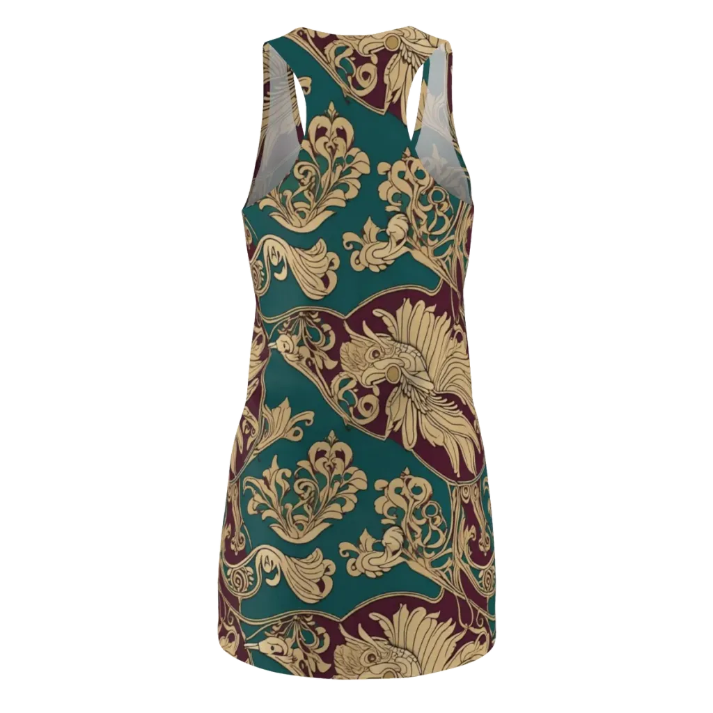 Peacock Reliquary on Racerback Dress — Back
