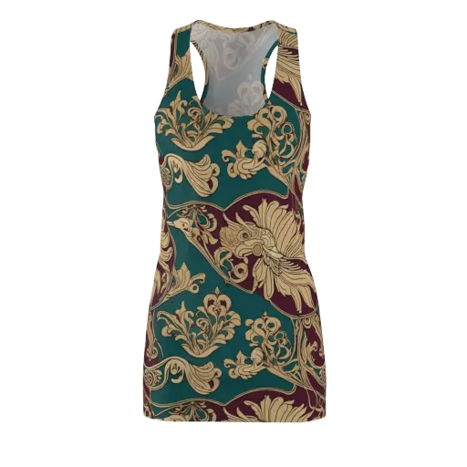 Peacock Reliquary on a Racerback Dress