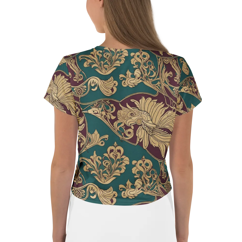 Peacock Reliquary on Crop Tee — Back