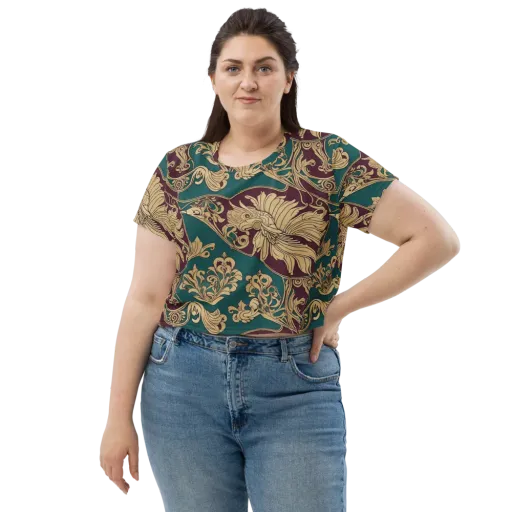 Peacock Reliquary on a Crop Tee