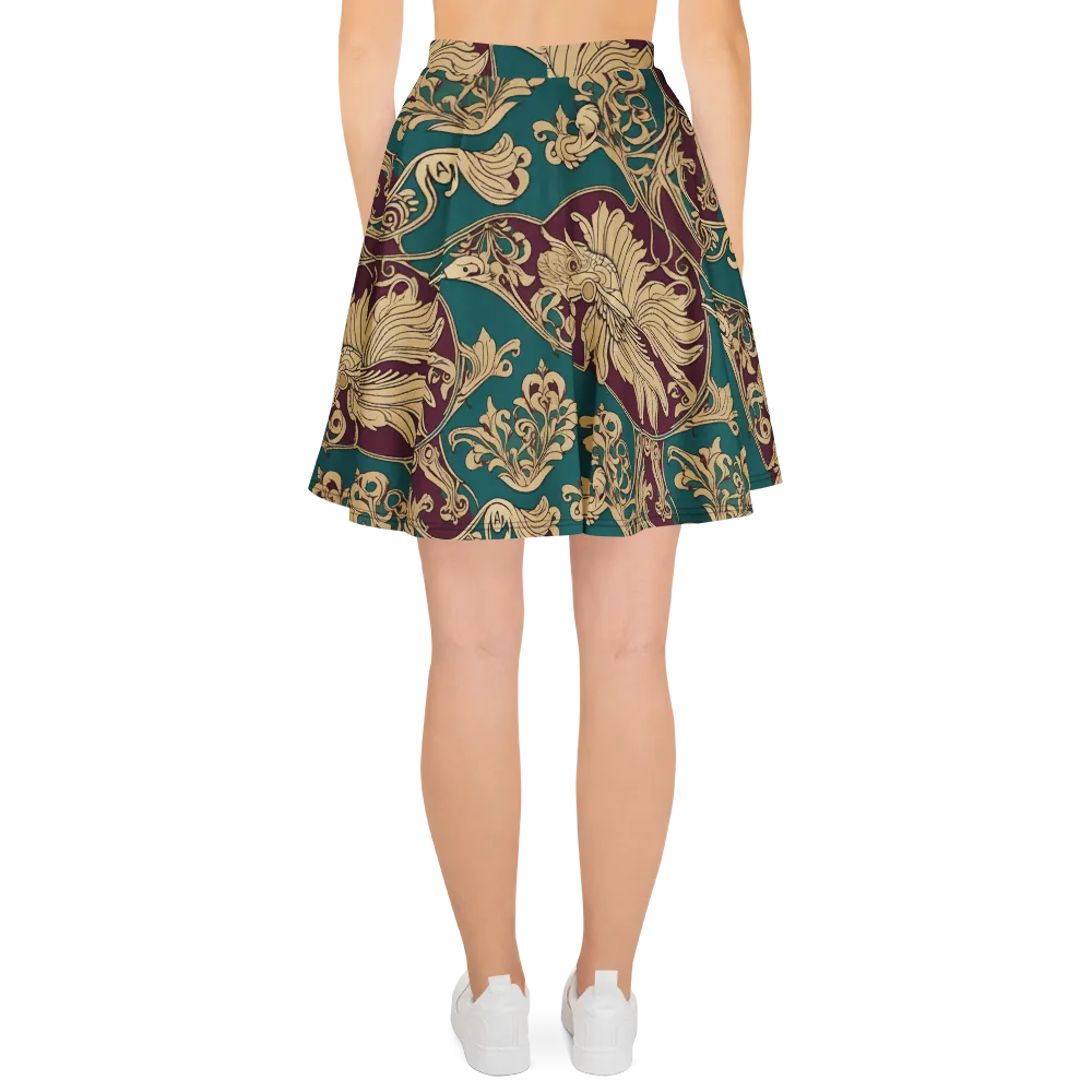 Peacock Reliquary on Skater Skirt — Back