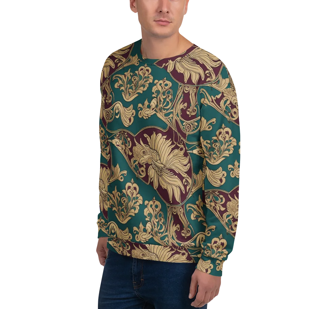 Peacock Reliquary on Sweatshirt — Left Front