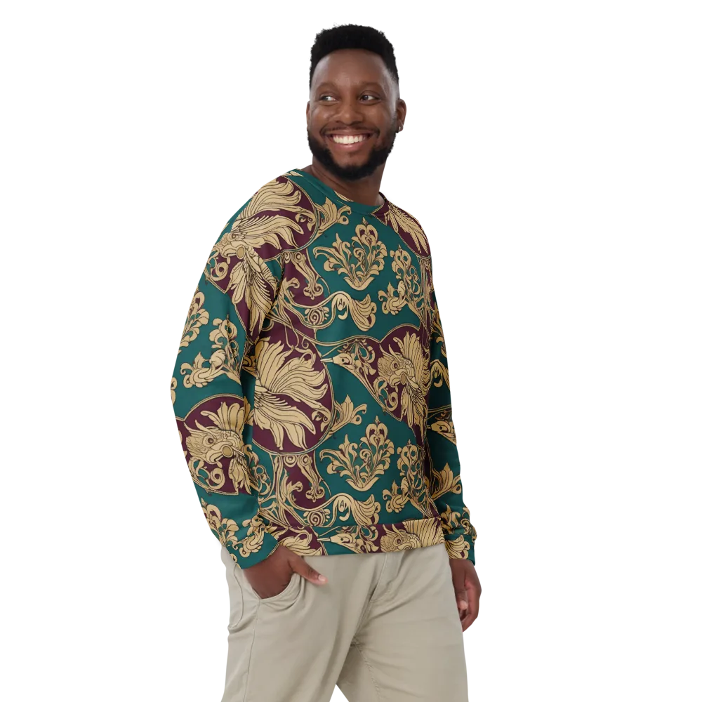 Peacock Reliquary on Sweatshirt — Front