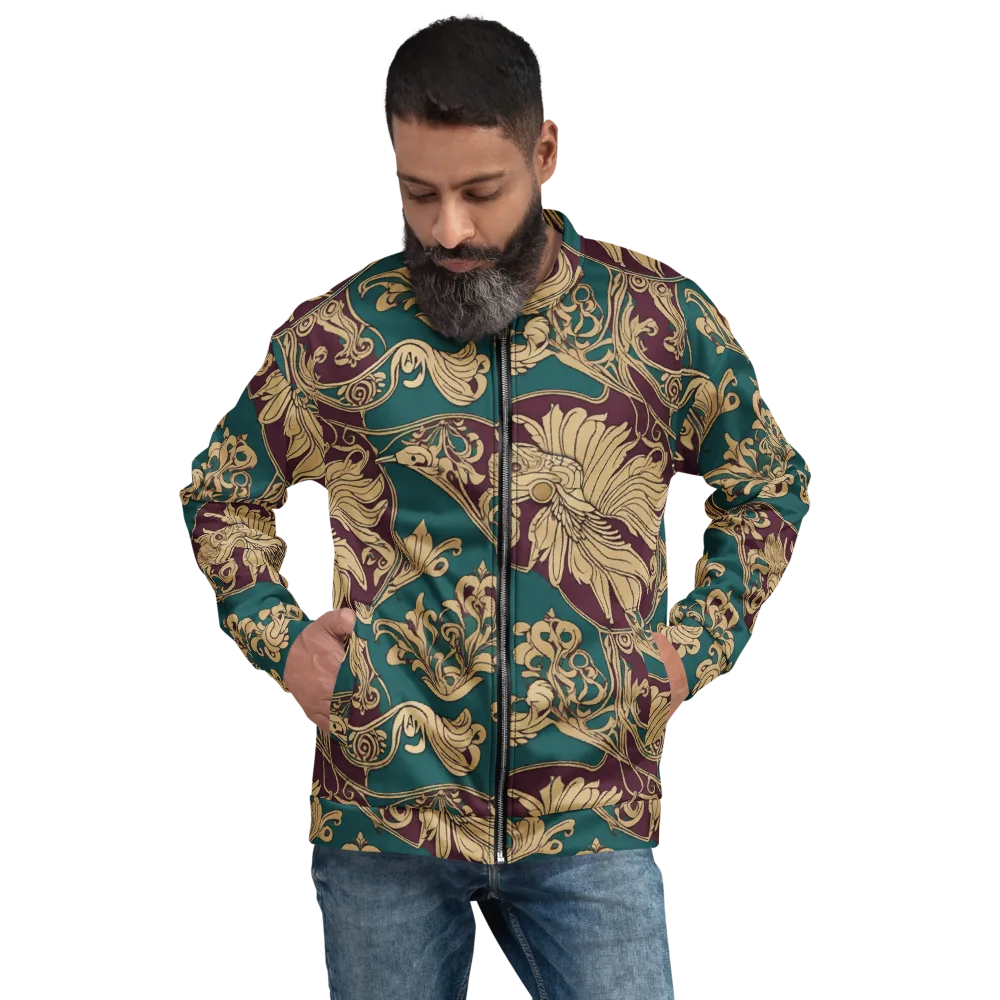 Peacock Reliquary on Bomber Jacket — Front