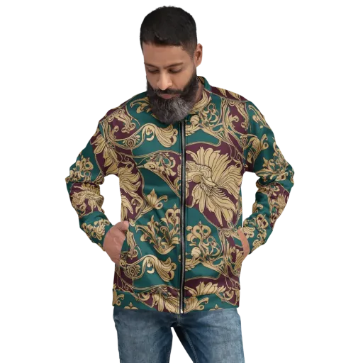 Peacock Reliquary on a Bomber Jacket