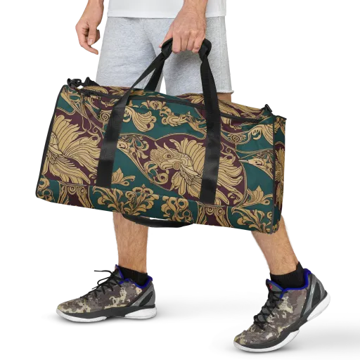 Peacock Reliquary on a Duffle Bag