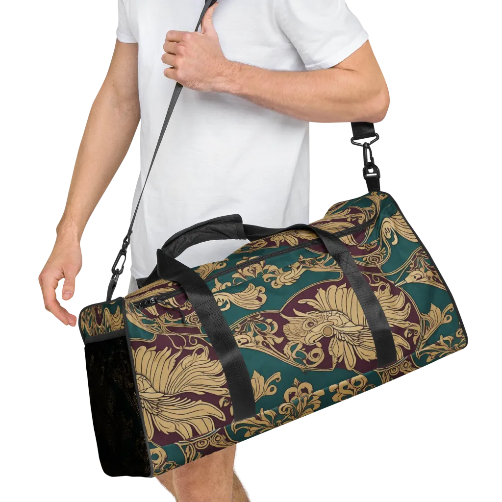 Peacock Reliquary on Duffle Bag — Right Front