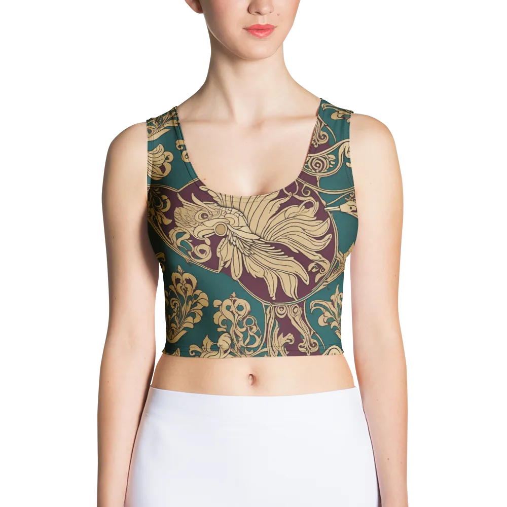 Peacock Reliquary on Crop Top — Front