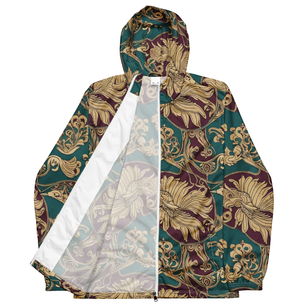 Peacock Reliquary on Men's Windbreaker — Front