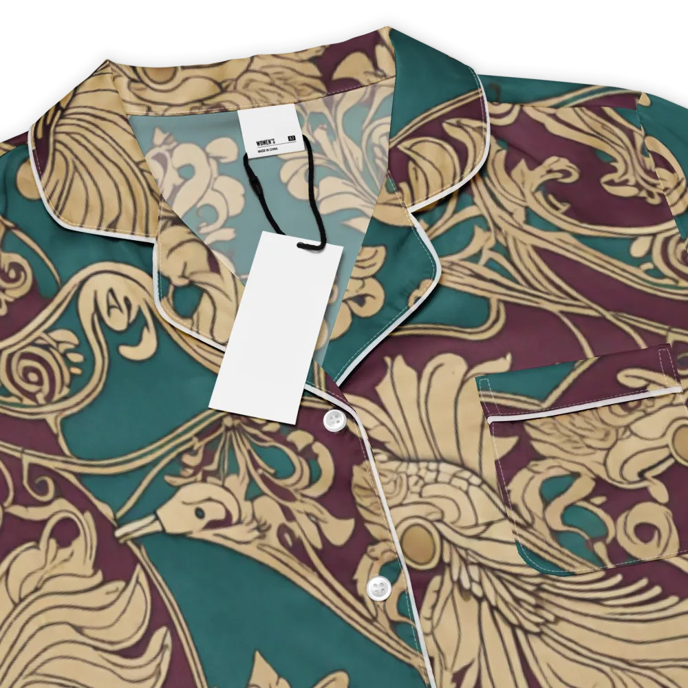 Peacock Reliquary on Women's Short Sleeve Pajama Top — Product details