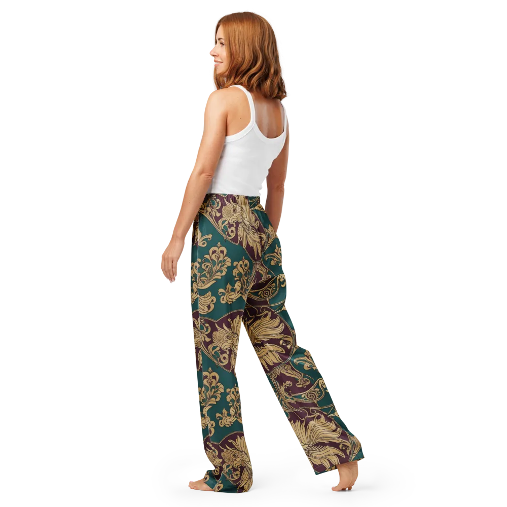 Peacock Reliquary on Women's Pajama Pants — Back