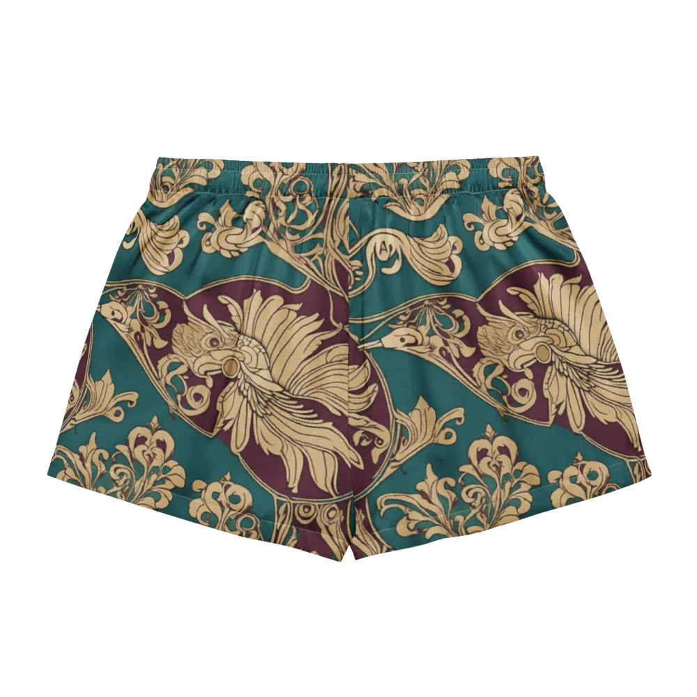 Peacock Reliquary on Women's Pajama Shorts — Back