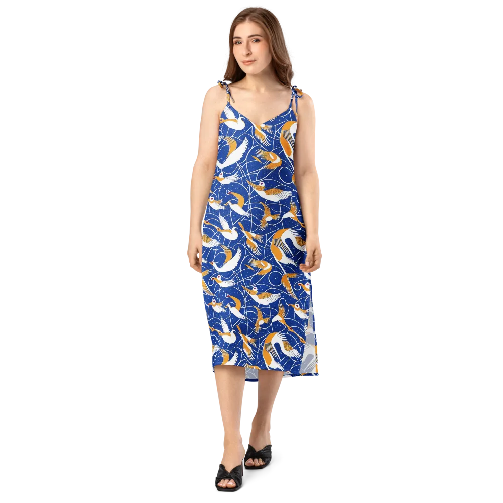 Saffron Flight on Slip Dress — Front
