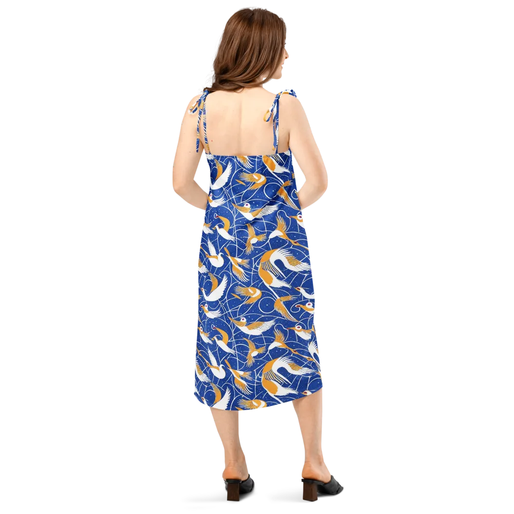 Saffron Flight on Slip Dress — Back
