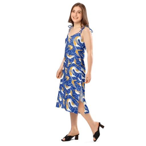 Saffron Flight on a Slip Dress