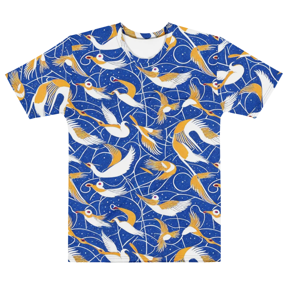 Saffron Flight on Men's Cotton Crew Neck T-Shirt — Front